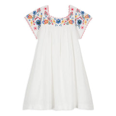 Louise Misha - Daya Kleid aus Bio-Baumwolle | Weiß