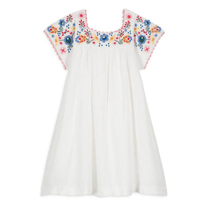 Louise Misha - Daya Kleid aus Bio-Baumwolle | Weiß