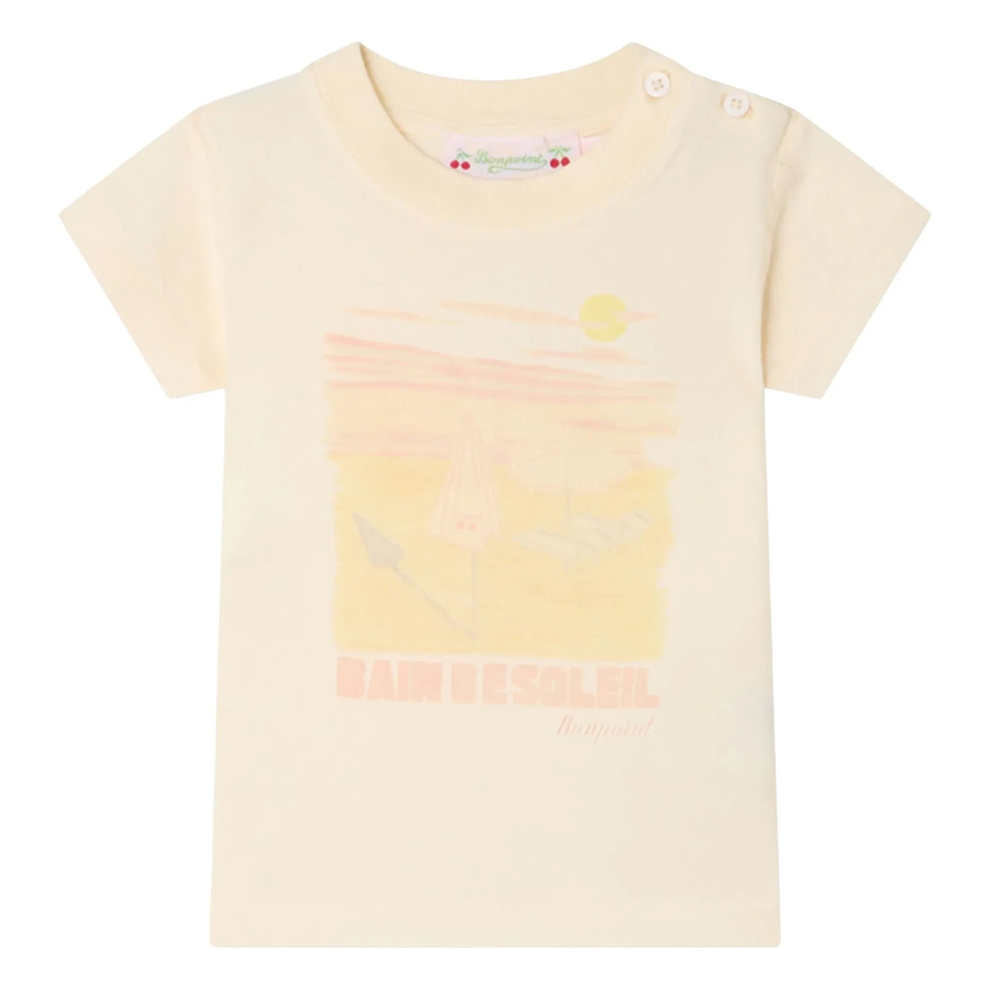 Bonpoint - Dom T-Shirt Bio-Baumwolle | Ecru