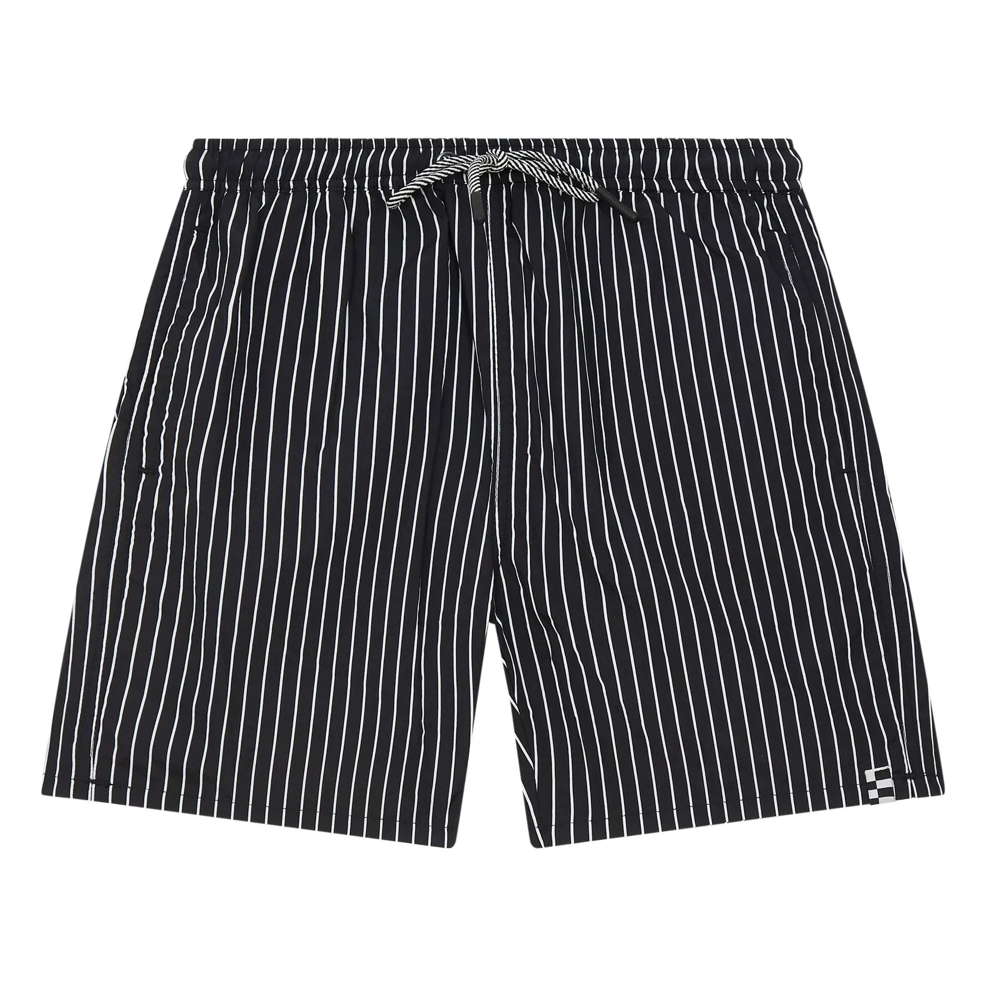 Finger in the Nose – Freeboy Gestreifte Badeshorts | Schwarz