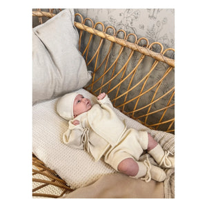 My Little Freckle - Bio-Kaschmir Bloomer + Wickelstrickjacke Set | Elfenbein