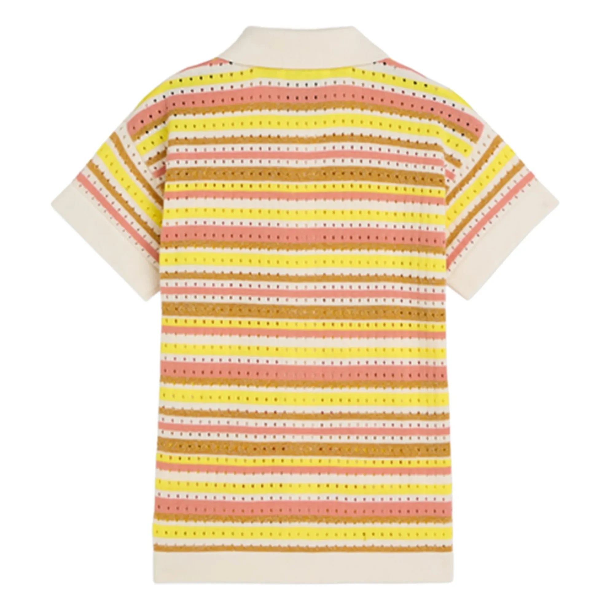 Scotch & Soda – Gestreiftes Lurex-Netzhemd | Gelb