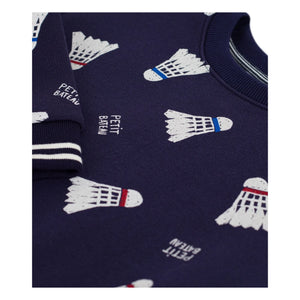 Petit Bateau – Badminton Fleece-Sweatshirt | Nachtblau