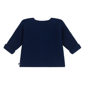 Petit Bateau - Barby Strickjacke aus Bio-Baumwolle | Marineblau