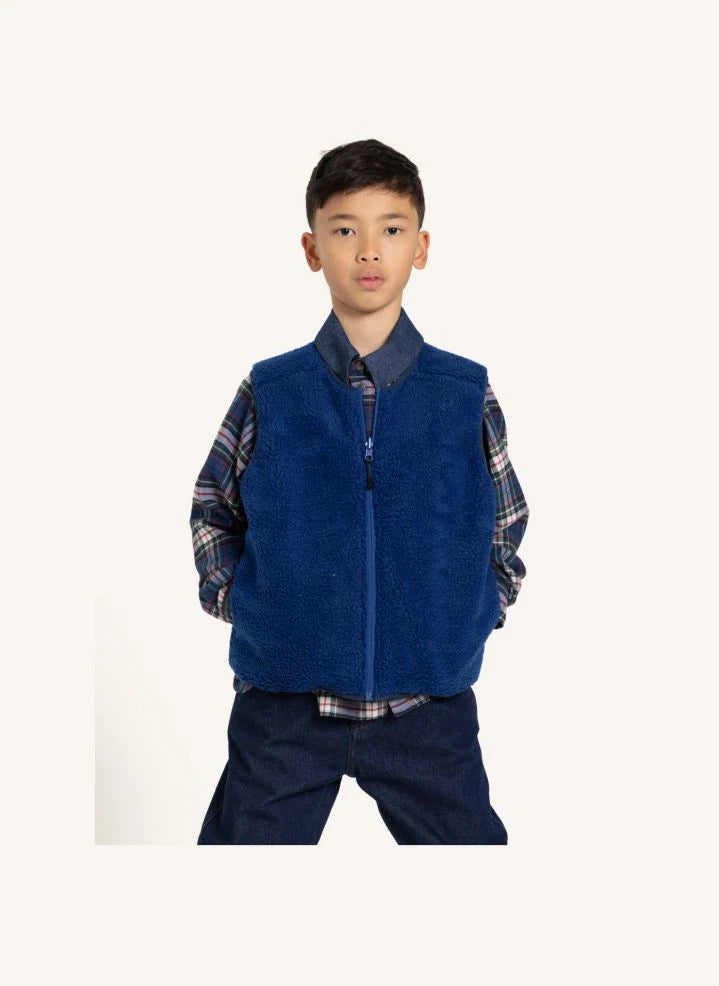 Finger in the nose - Peasy Sherpa ärmellose Jacke | Königsblau