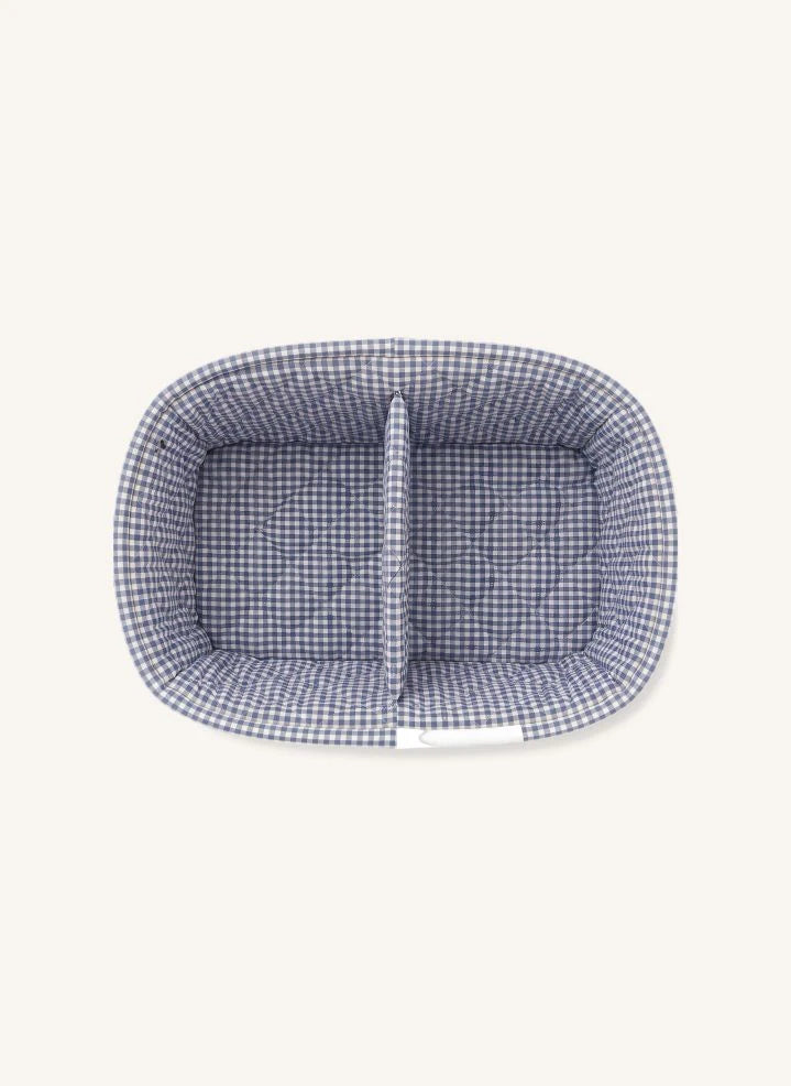Editions Aimable - Paolo rechteckiger Aufbewahrungskorb | Blau Chambray