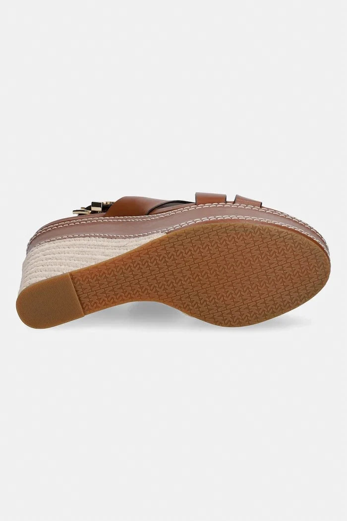 MICHAEL Michael Kors Nora Wedge Deri Sandalet