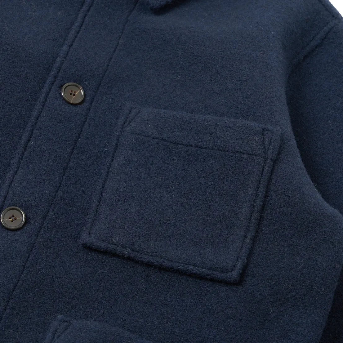 Universal Works - Tag Wool Overshirt | Koyu Mavi