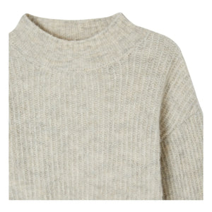 American Vintage - Alpaka-Rollkragenpullover in Naturweiß | Heather white