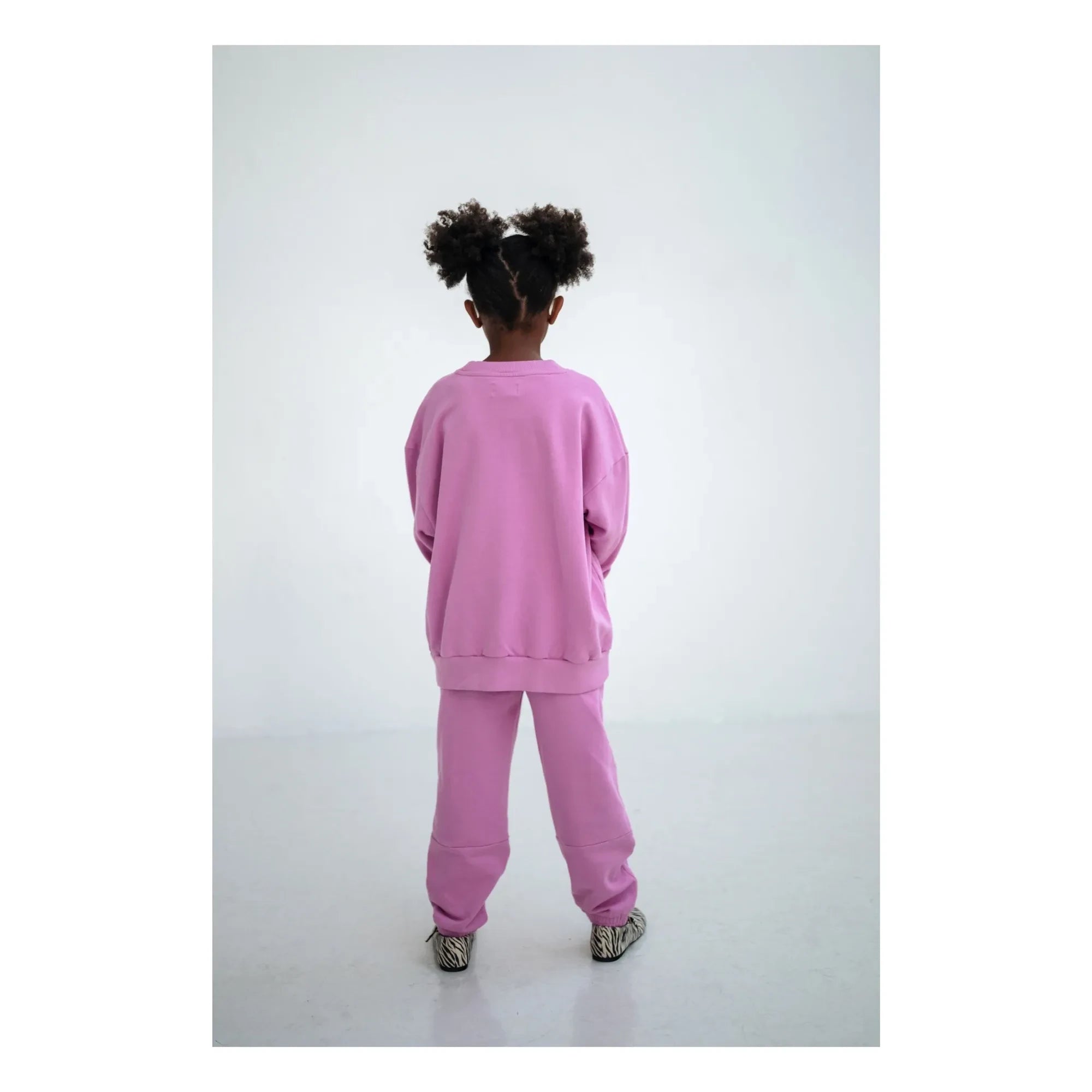 Repose AMS - Oversized Sweat Cozydrop Oiseaux Bio-Baumwolle | Rosa