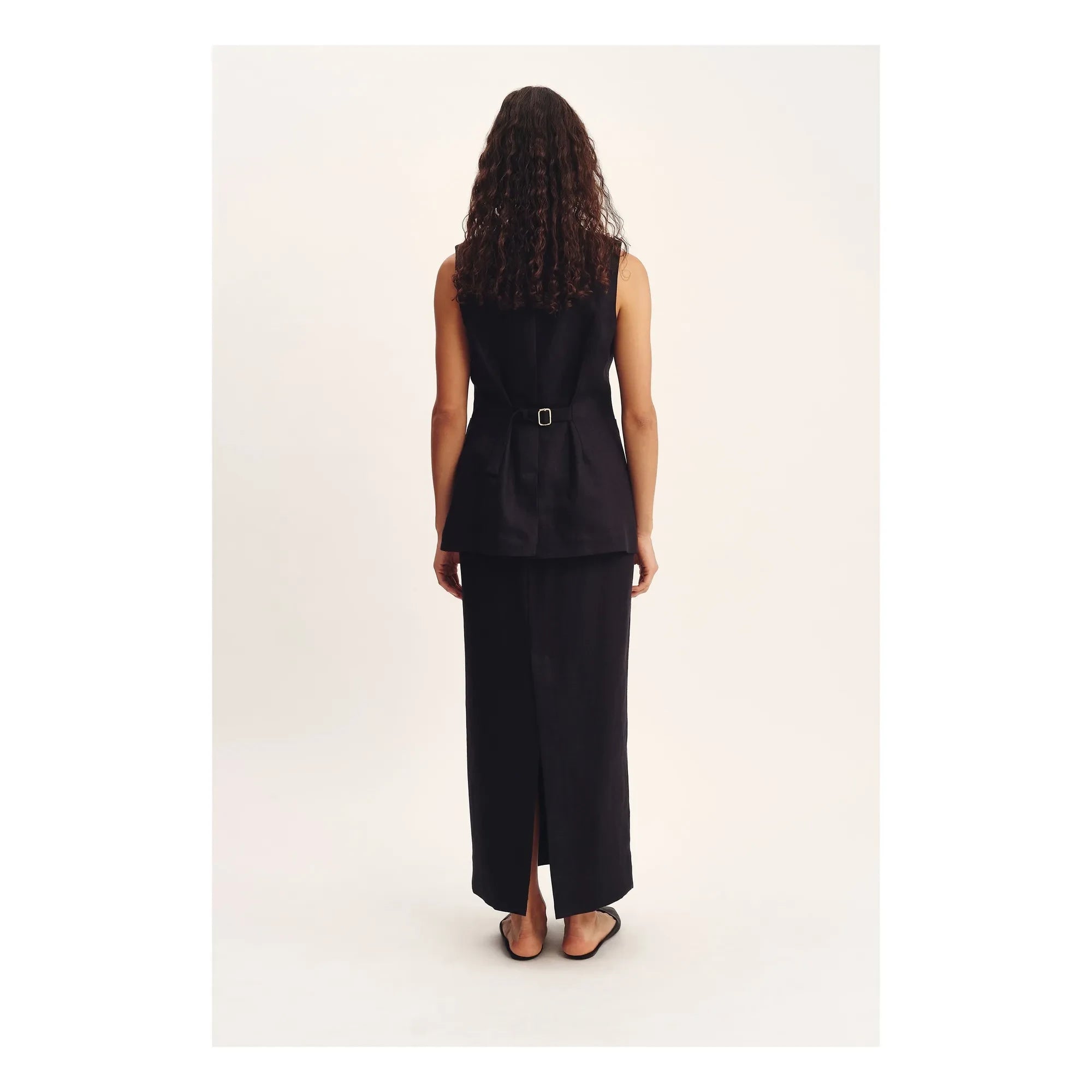 Posse - Emma Kette Ärmellose Jacke | Schwarz