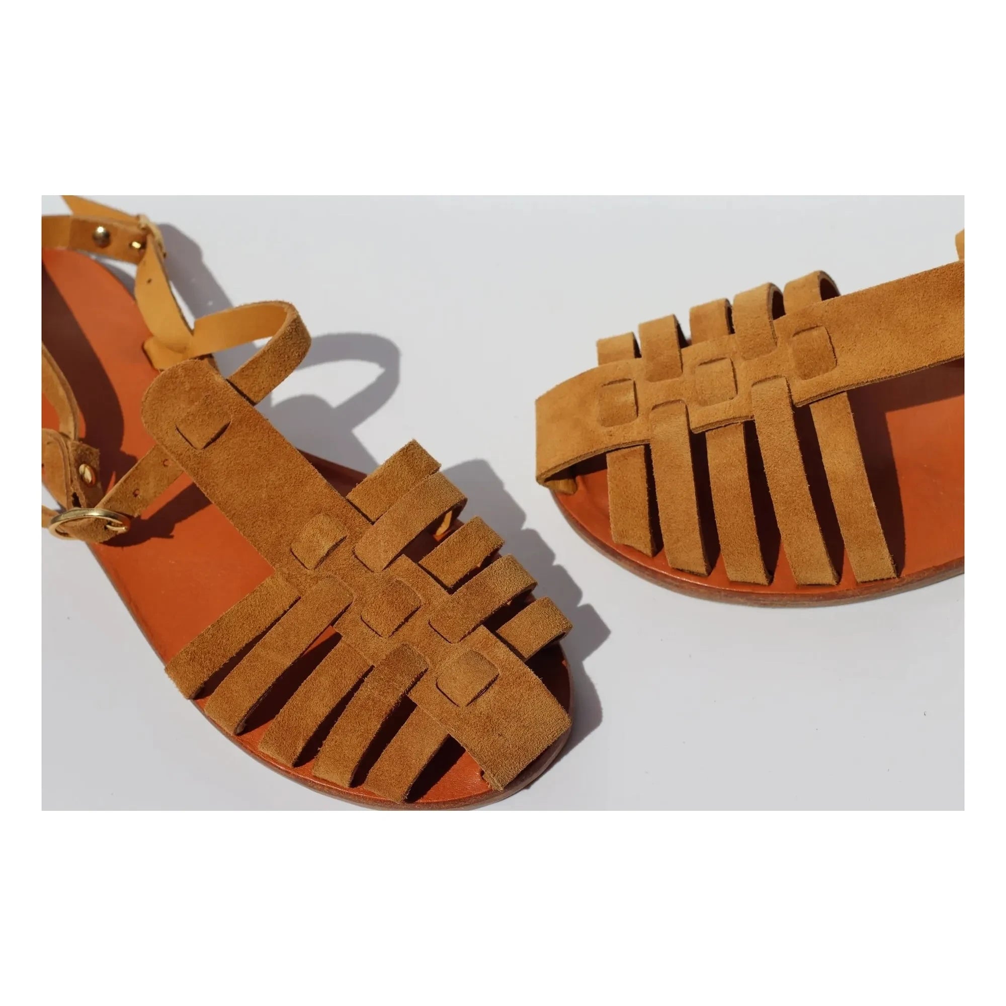 Mama Praïa - Fisherman Wildleder Sandalen | Camel
