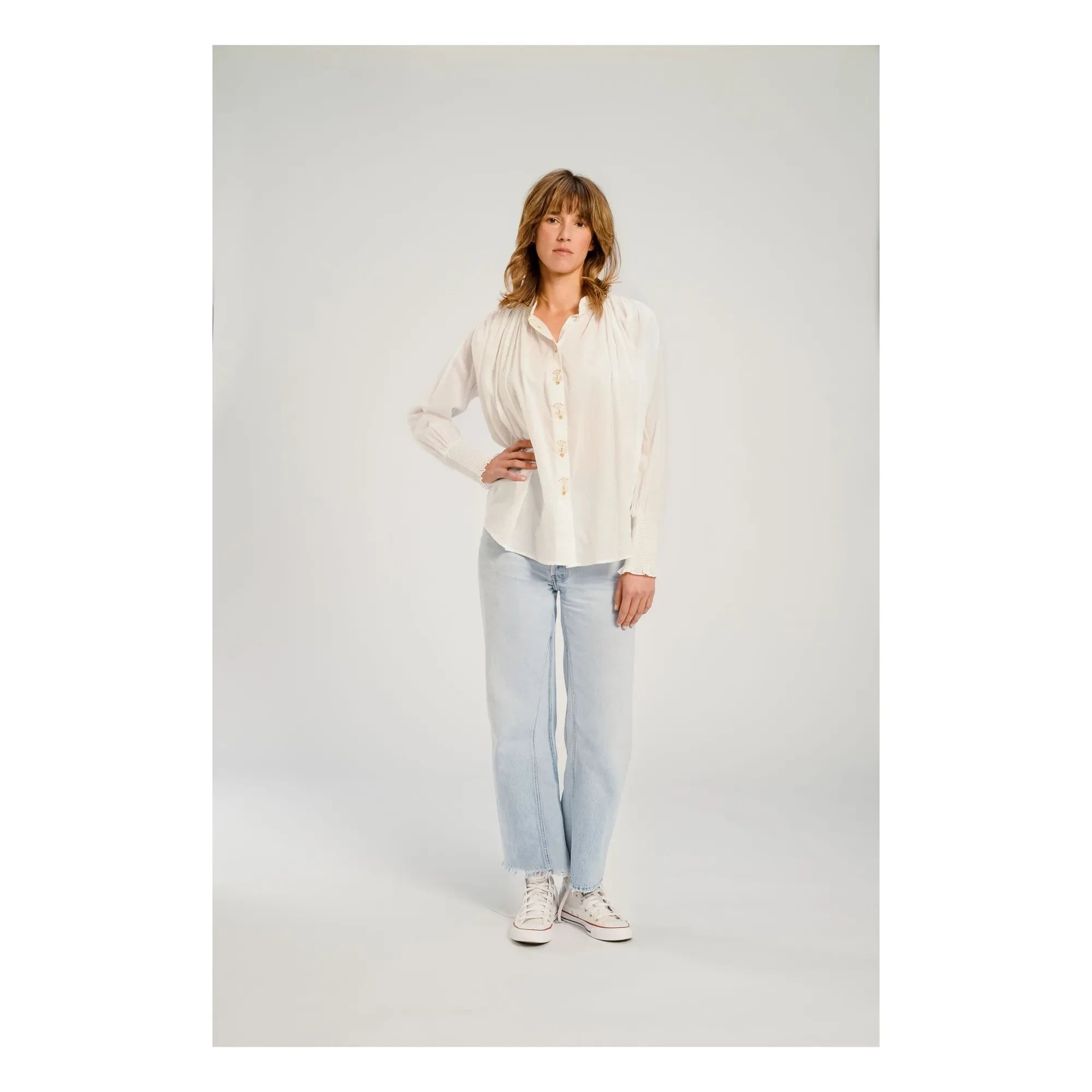 Virginie de Vinster - Santiago Bluse | Weiß