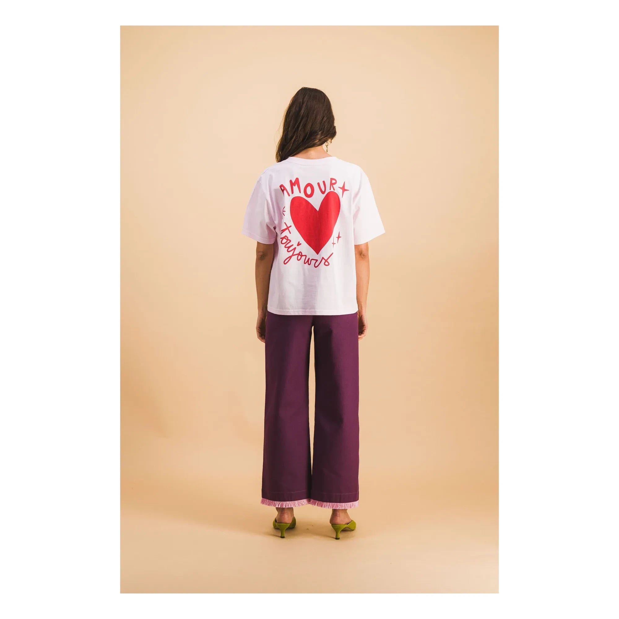Elise Chalmin - Amour Toujours Baumwoll-T-Shirt | Rosa