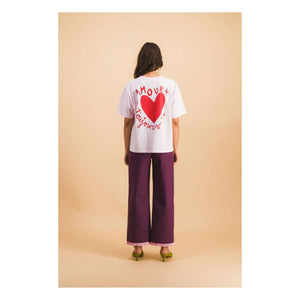 Elise Chalmin - Amour Toujours Baumwoll-T-Shirt | Rosa