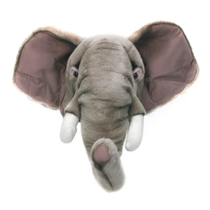 Wild & Soft – Wandbehang mit Elefantenkopf | Grau