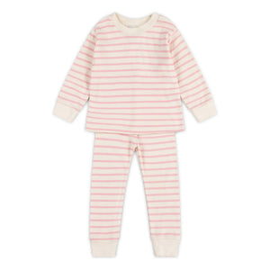Sleepy Doe - Schlafanzug aus Bio-Baumwolle, gestreift | Rosa