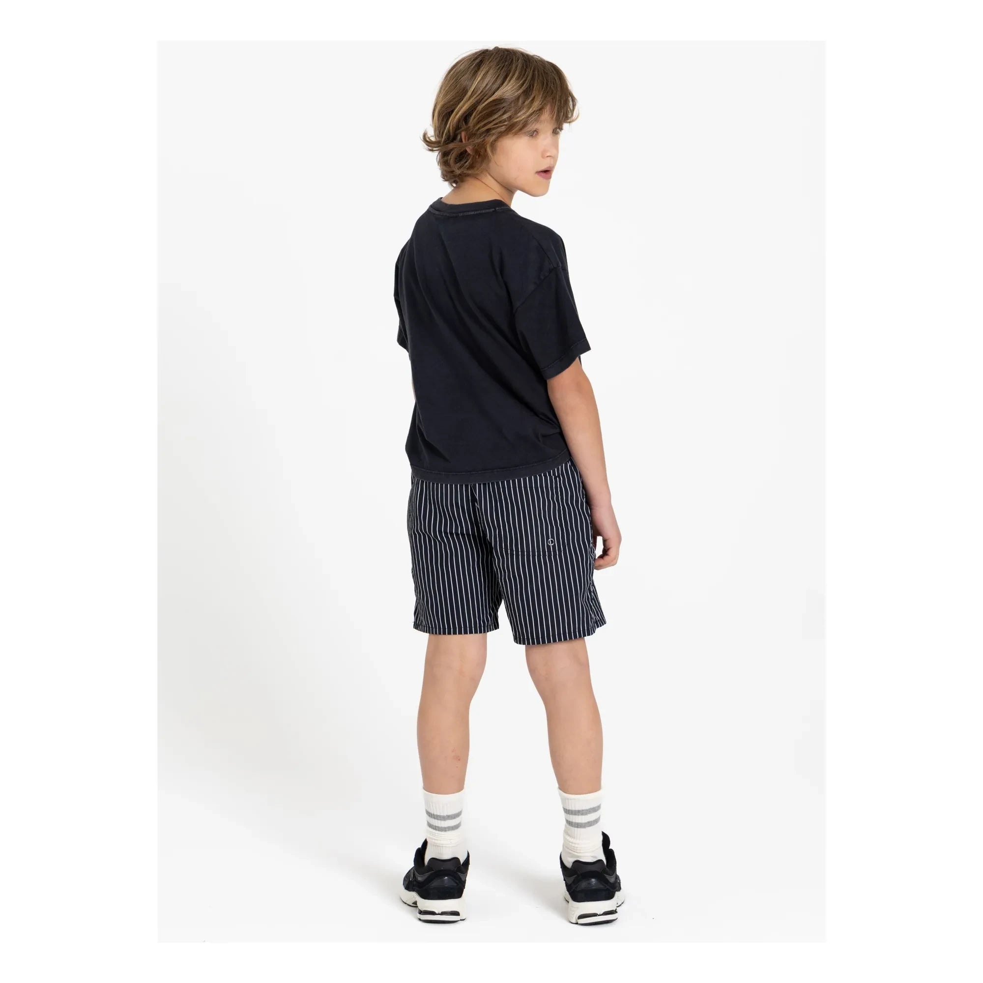 Finger in the Nose – Freeboy Gestreifte Badeshorts | Schwarz