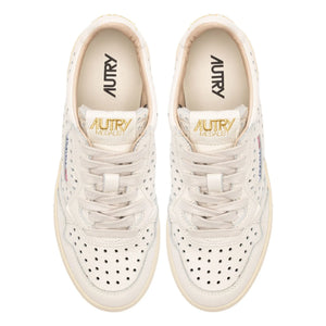 Autry - Medalist Low Openwork Ledersneaker | Creme