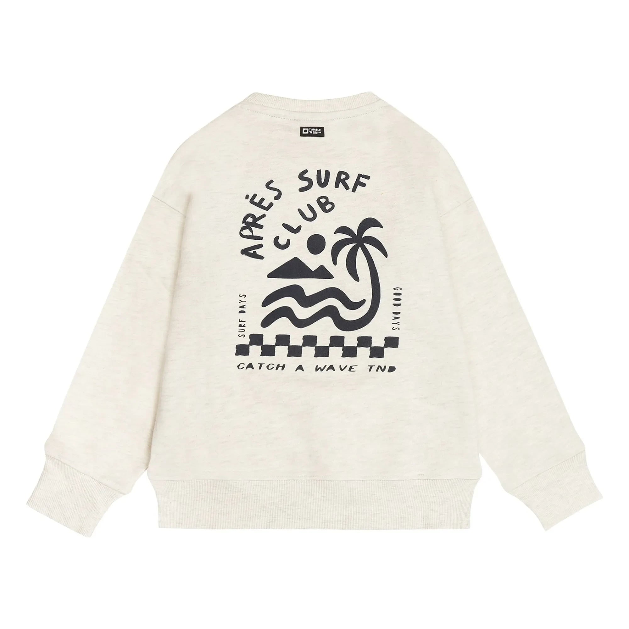 Tumble N'Dry - Oversize Seashore Bio-Baumwoll Sweatshirt | Heather white