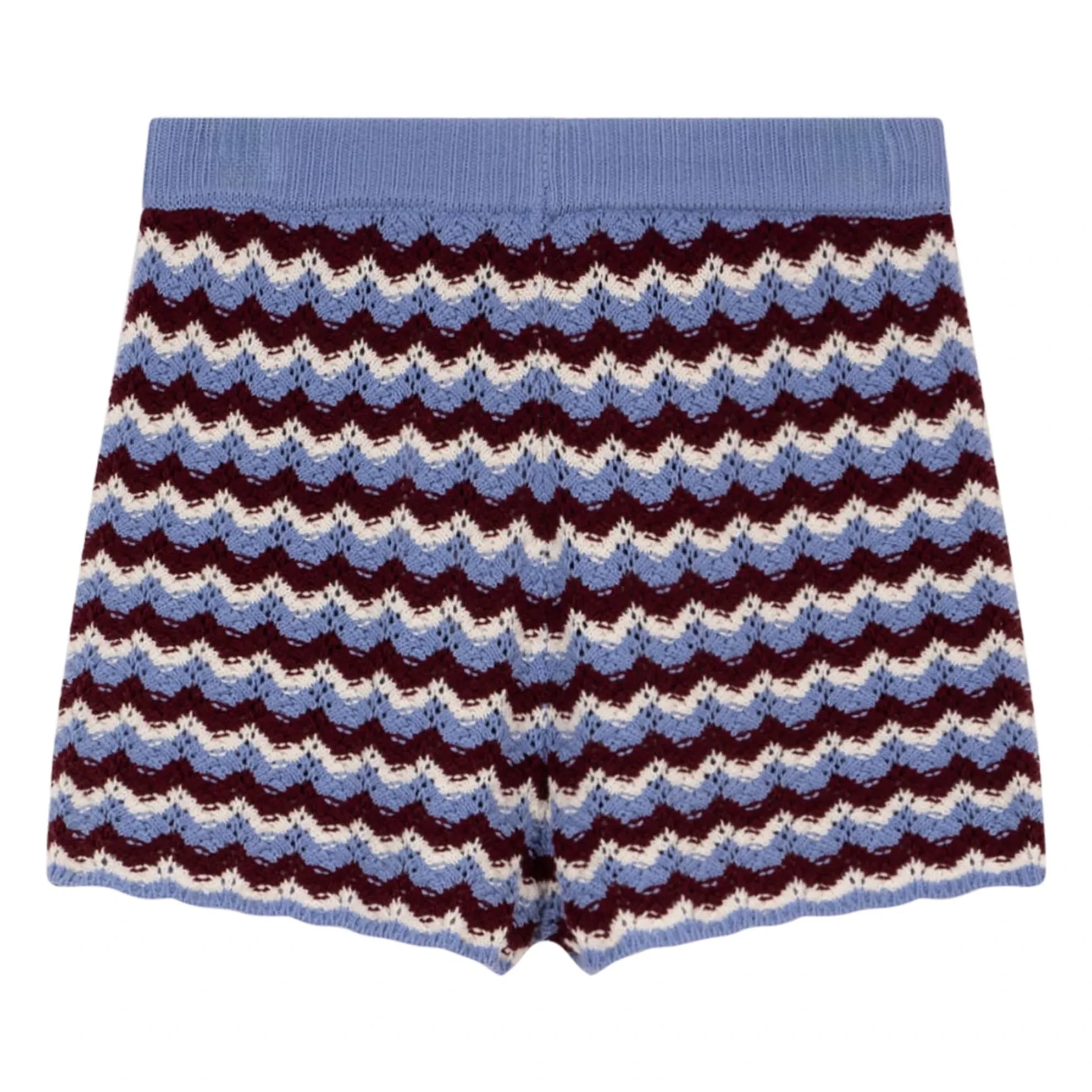 Indee - Gestreifte Häkel-Vitamins-Shorts | Blau