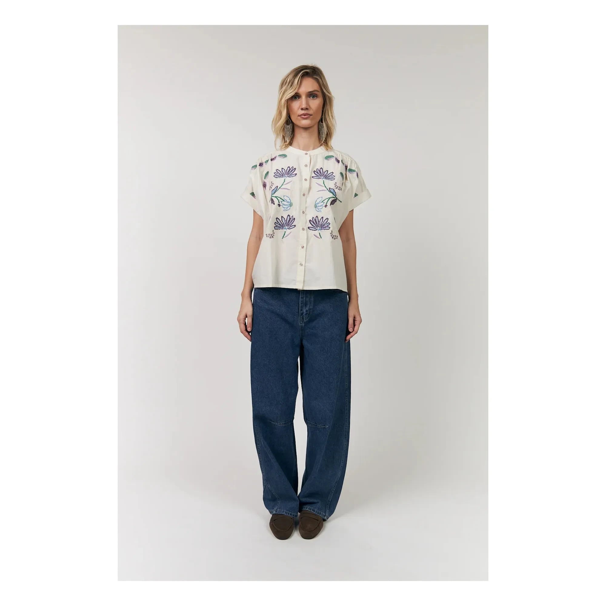 Lollys Laundry - Mya Baumwollbluse | Creme