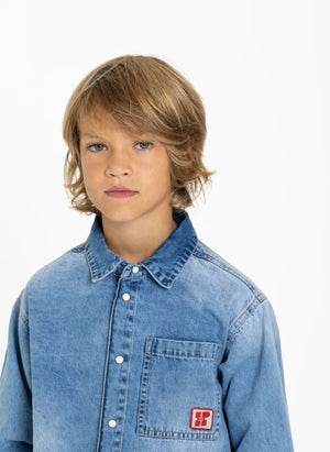 Hundred Pieces - Enzo Denim Hemd | Hellblau Denim
