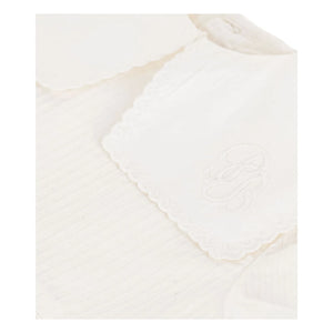 Petit Bateau – Matrosenkleid und Bloomer-Set aus Leinen und Bio-Baumwolle | Weiß