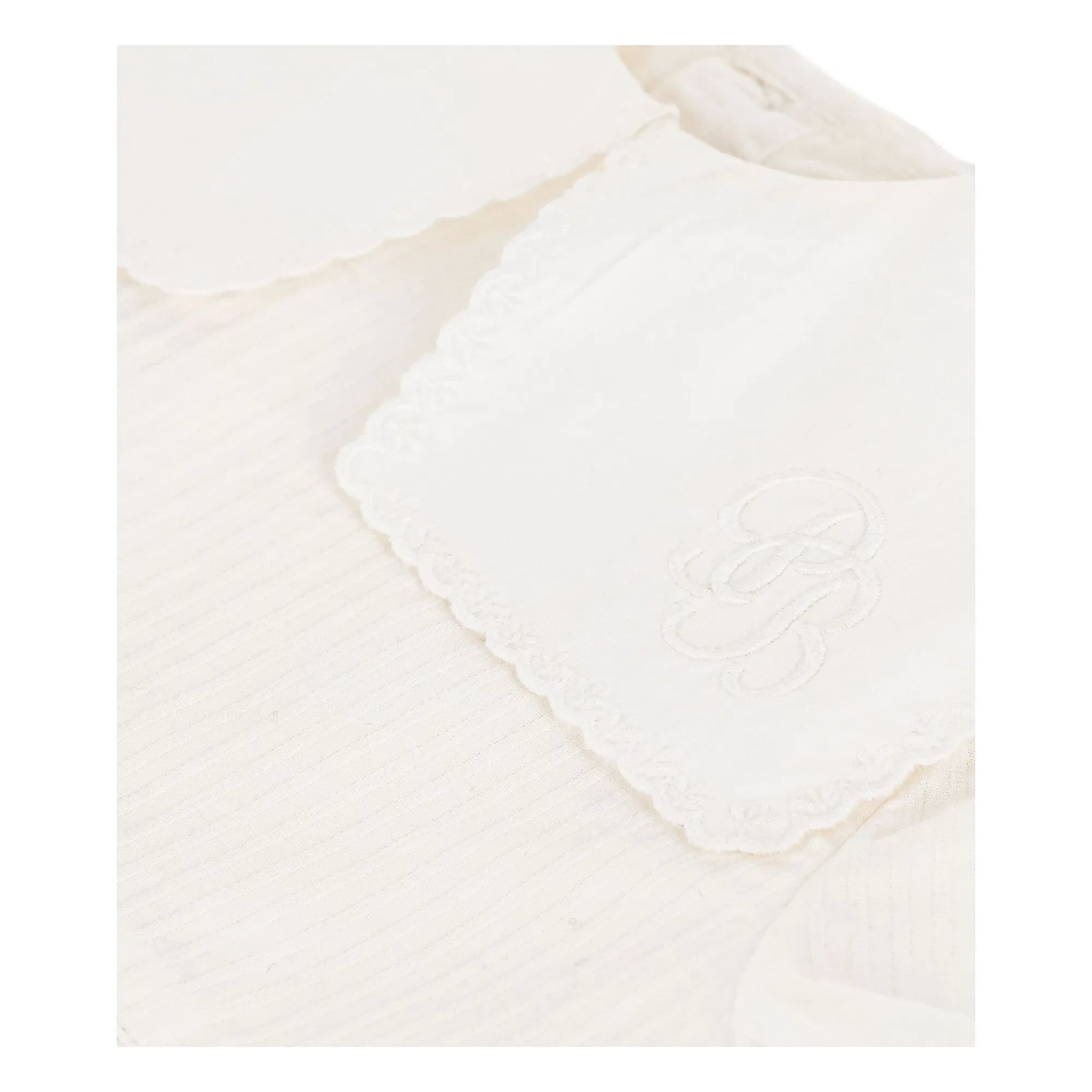 Petit Bateau – Matrosenkleid und Bloomer-Set aus Leinen und Bio-Baumwolle | Weiß