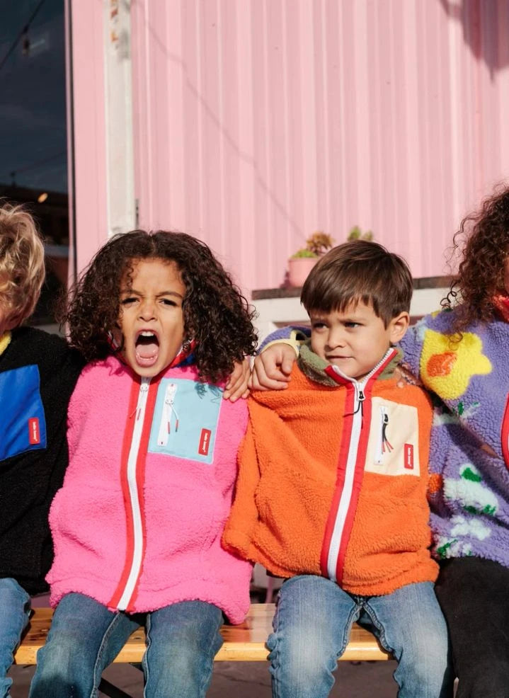Hello Hossy - Fleecejacke mit Reißverschluss | Fuchsia