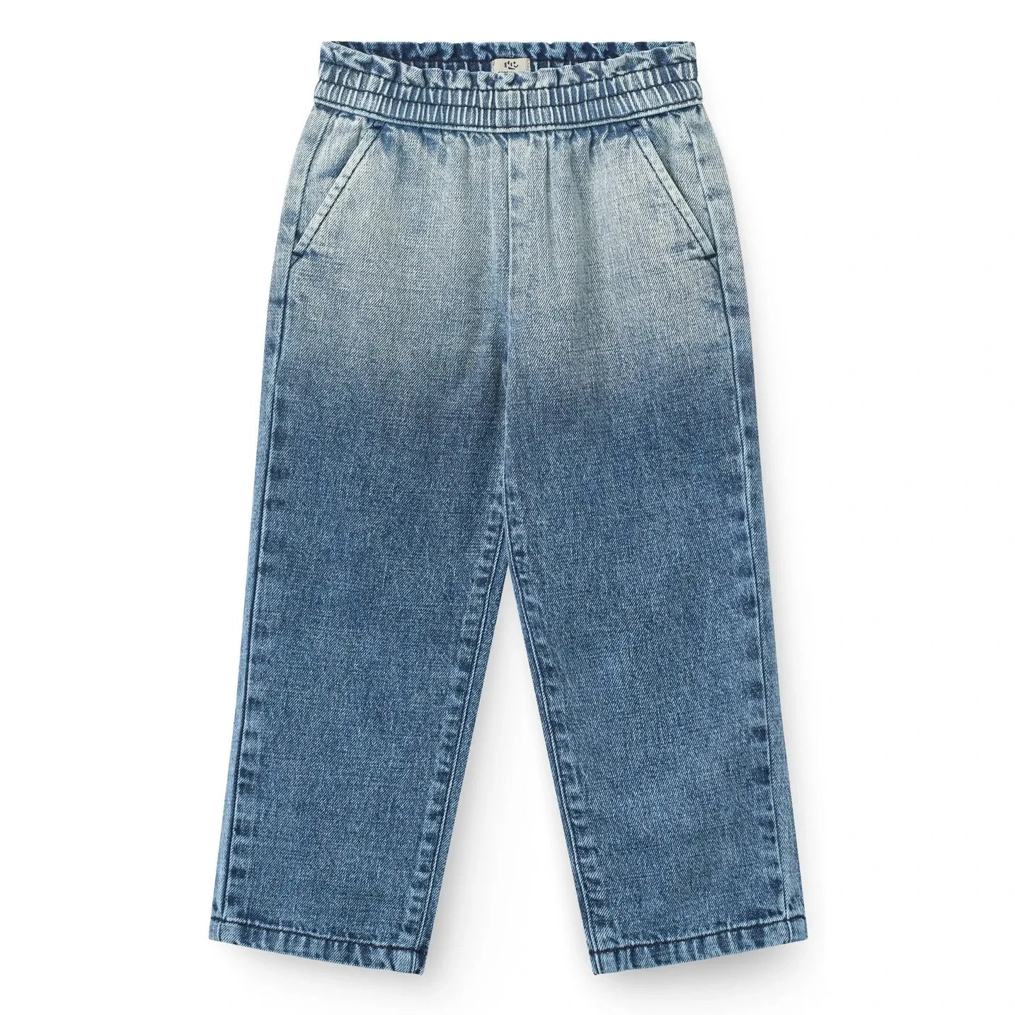Copenhagen Colors - Jeans-Block-Spray aus Bio-Baumwolle mit Schleifen-Detail | Blau