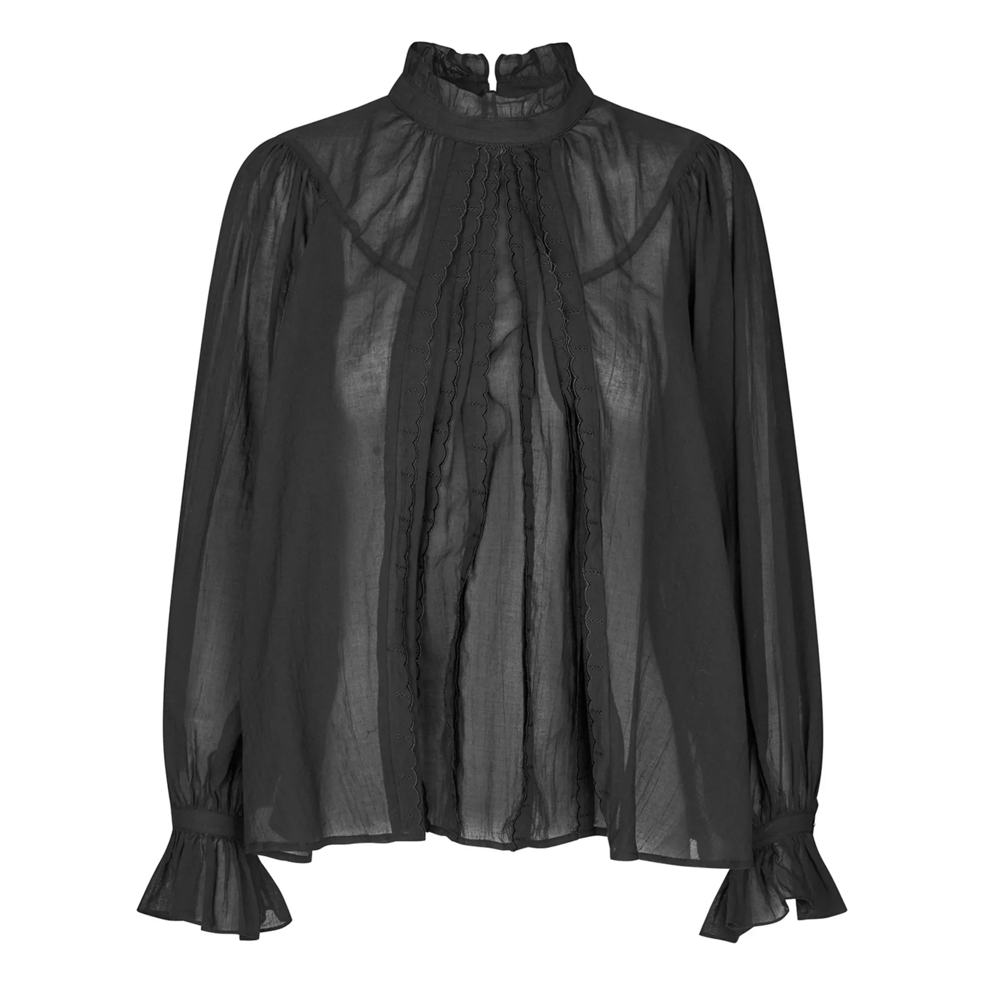 Lollys Laundry - Presley Baumwollbluse | Schwarz
