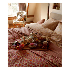 Doing Goods - Leopardenmuster Decke und Baumwoll-Tragetasche | Rosa