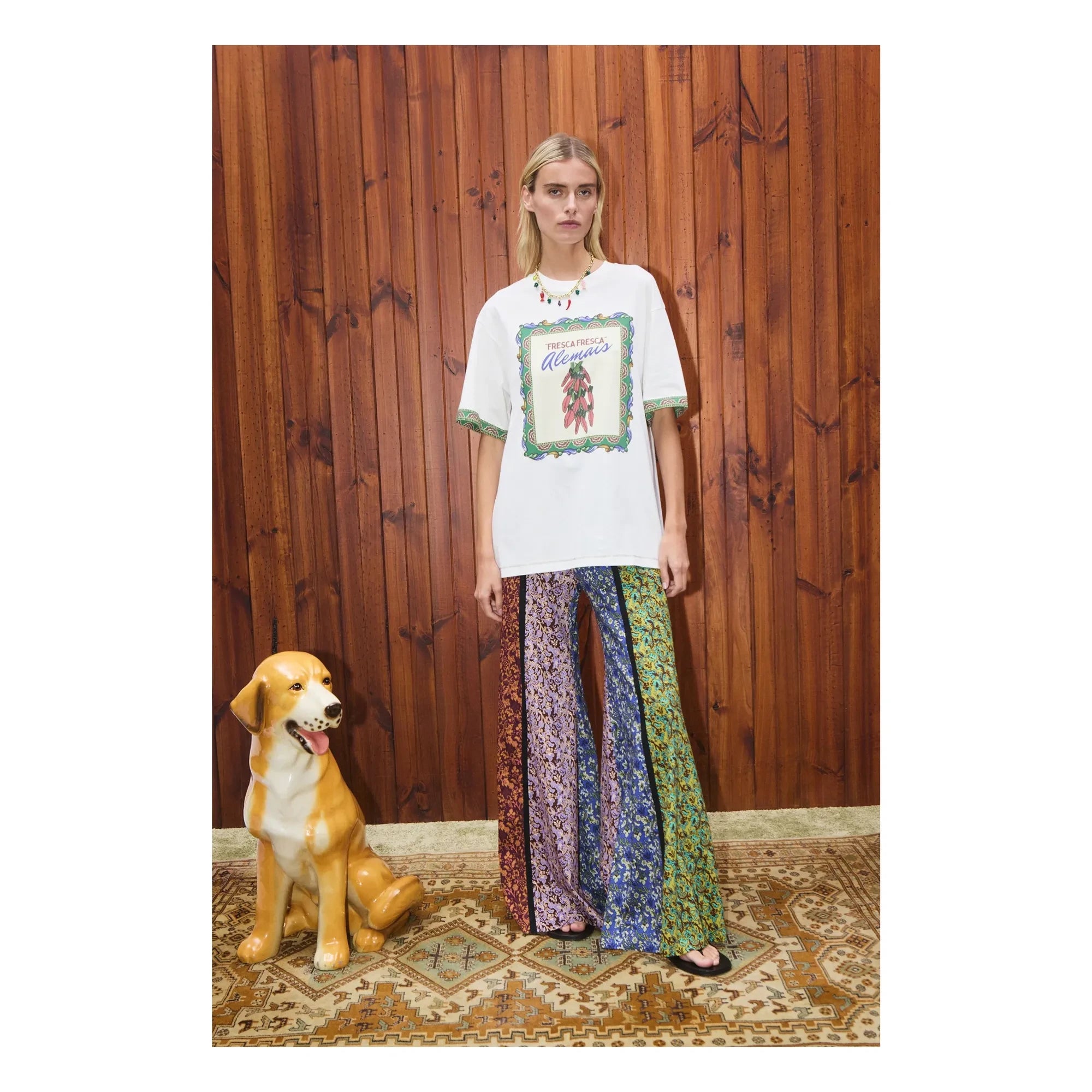 Alémais - Katerina Chilli Bio-Baumwoll-T-Shirt | Creme