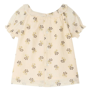 Bonpoint - Lara Fleurie Bluse aus Bio-Baumwolle | Ecru