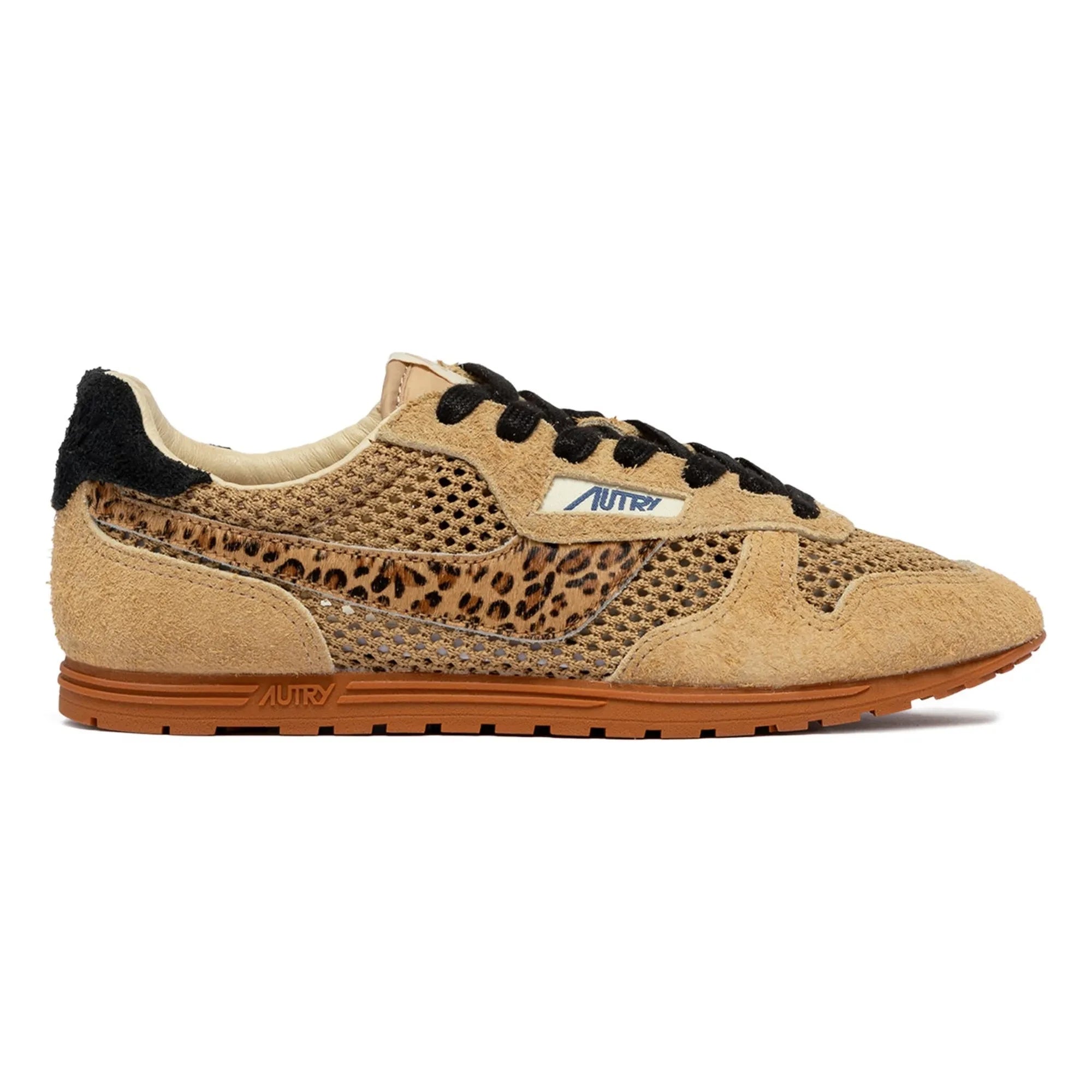 Autry - Windspin Low Leopard Wildleder-Sneakers | Camel