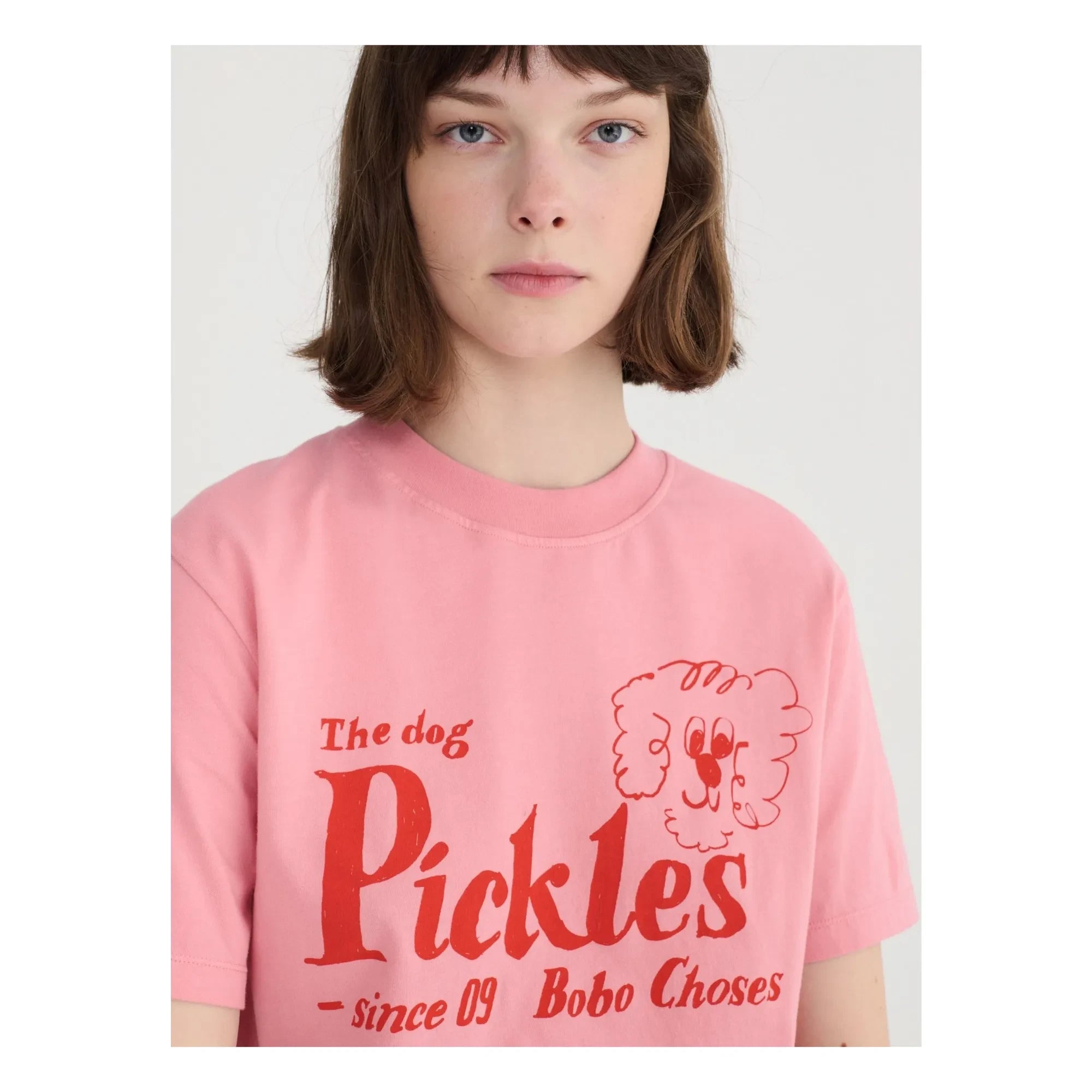 Bobo Choses - T-Shirt aus Bio-Baumwolle „The Dog Pickles“ | Rosa