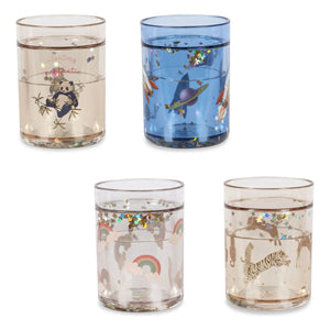 Konges Sløjd - Glitzerbecher - 4er-Set | Blau