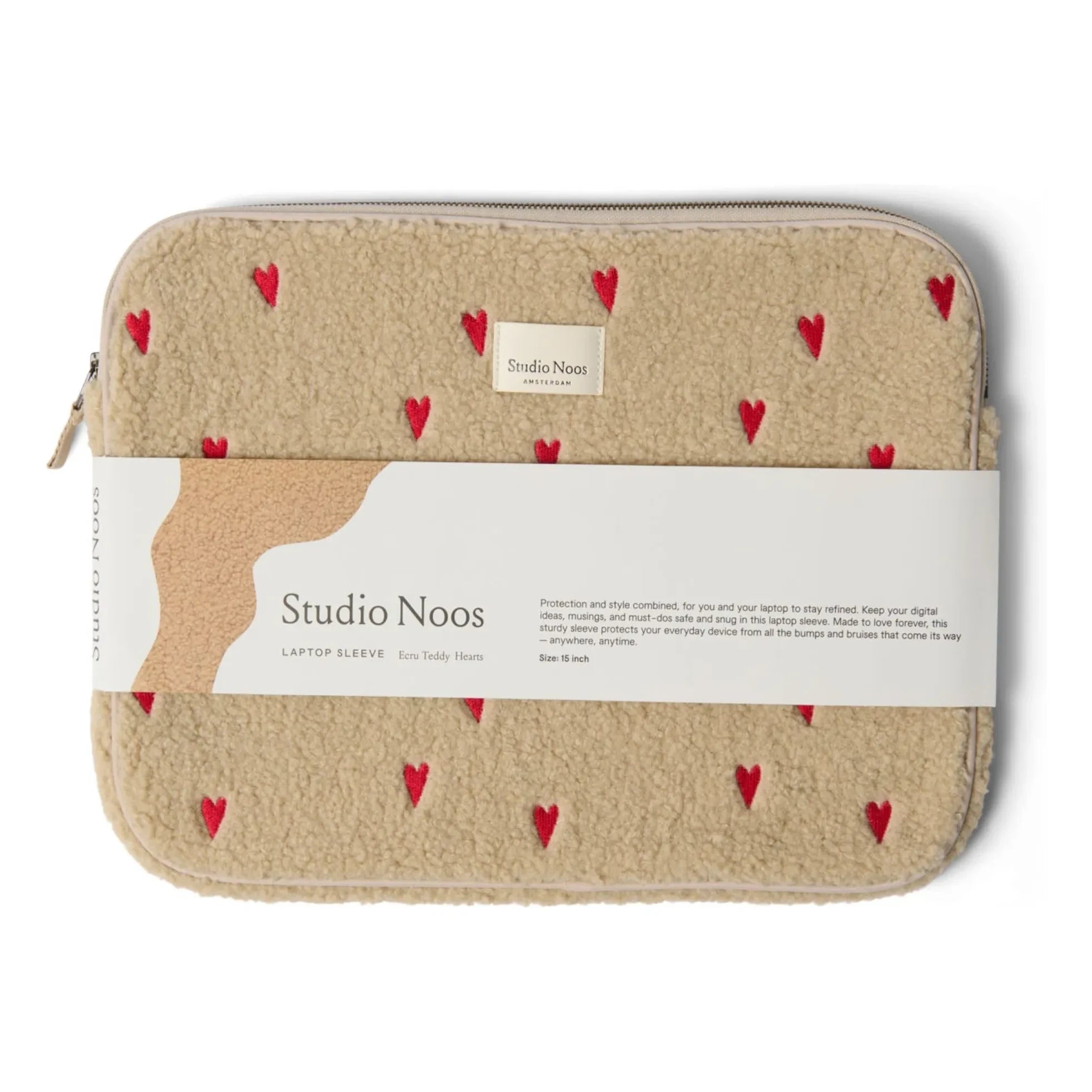 Studio Noos - Herz-Laptoptasche | Ecru