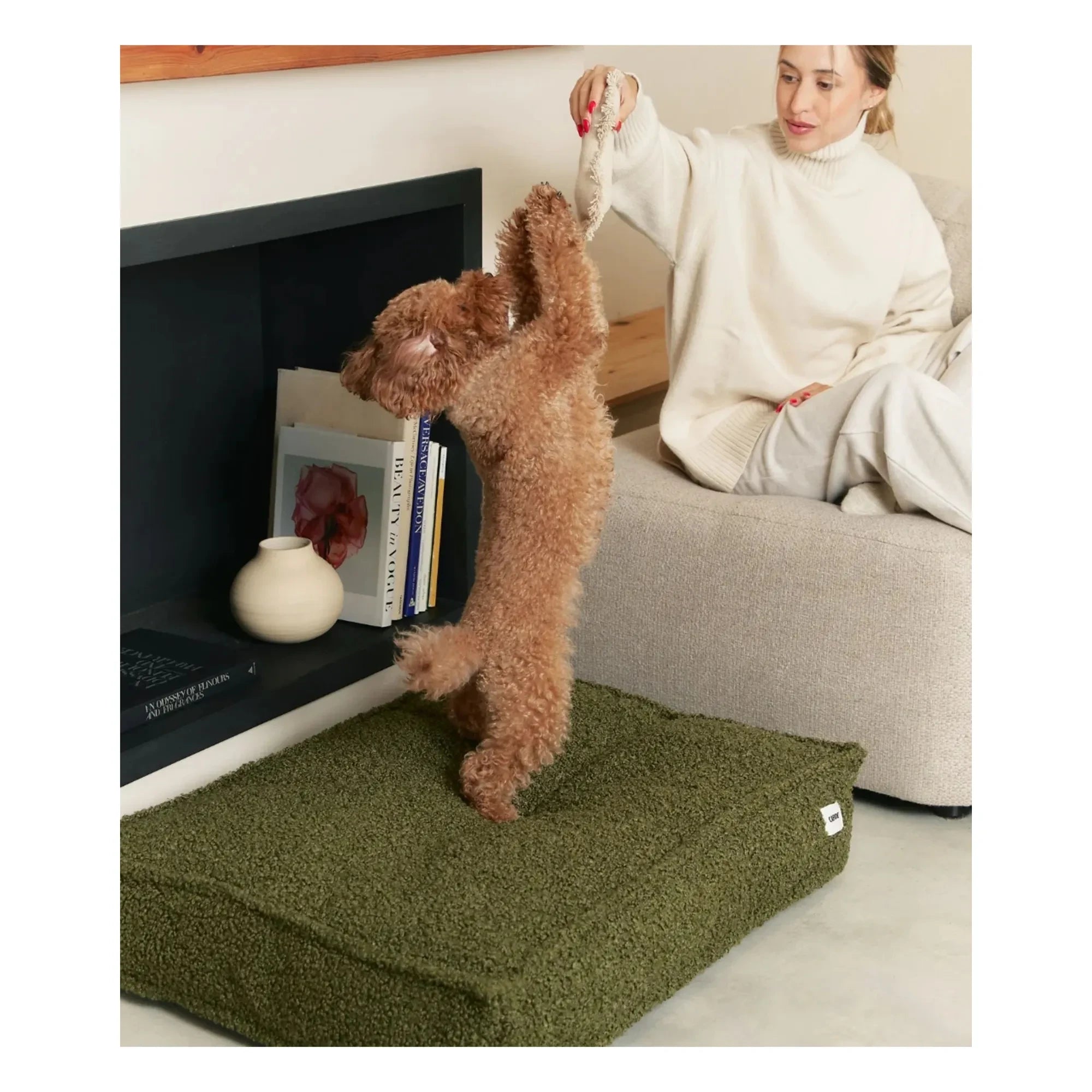 Cafide - Cuadra Buchweizen Hundebett | Grün
