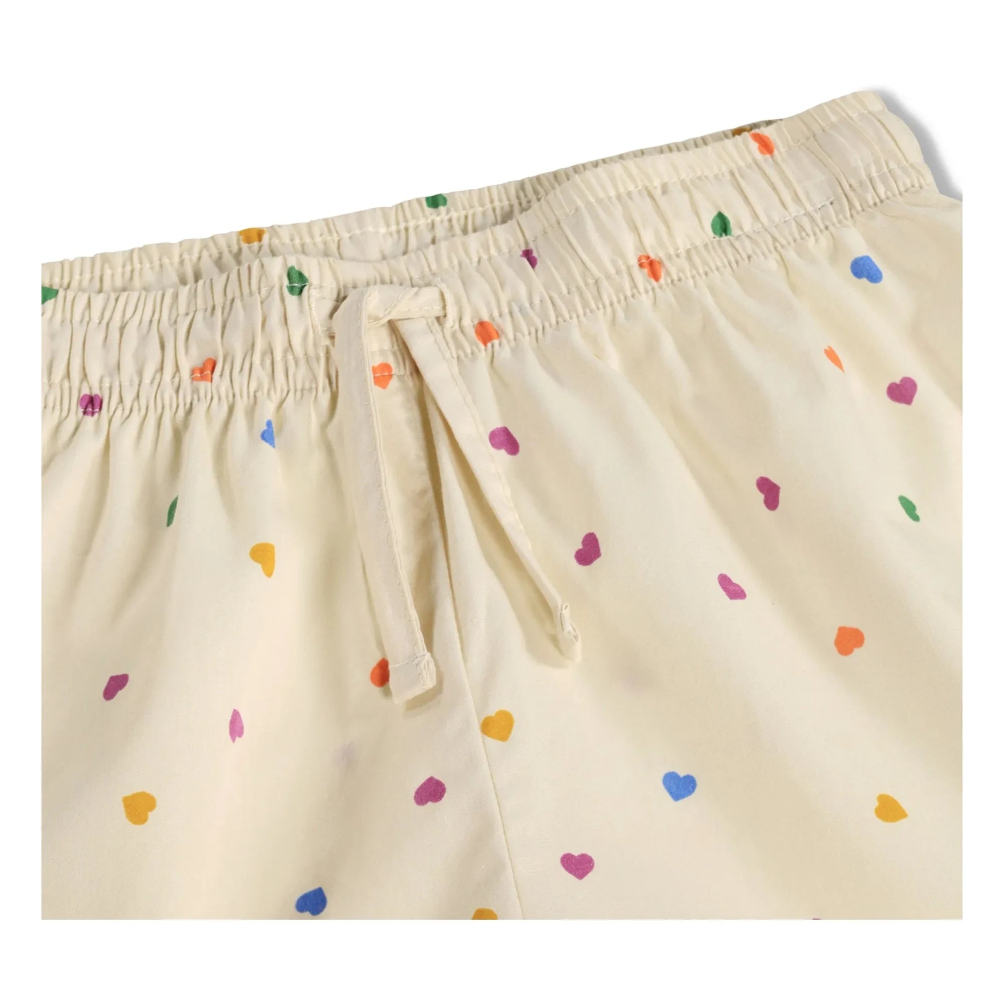 Molo - Lexi Hearts Bio-Baumwolle Kurzpyjama | Ecru