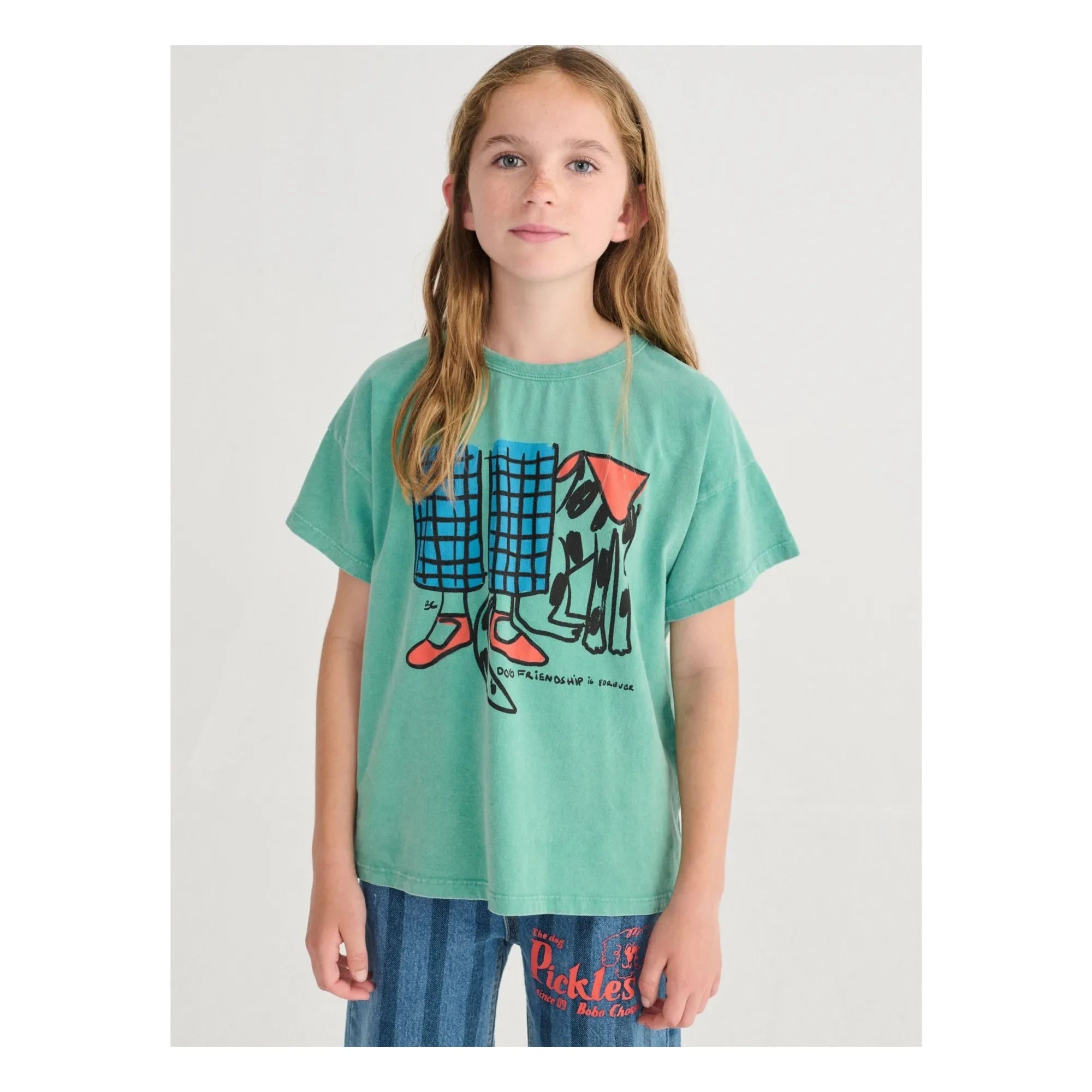 Bobo Choses - T-Shirt Friendship Bio-Baumwolle | Grün
