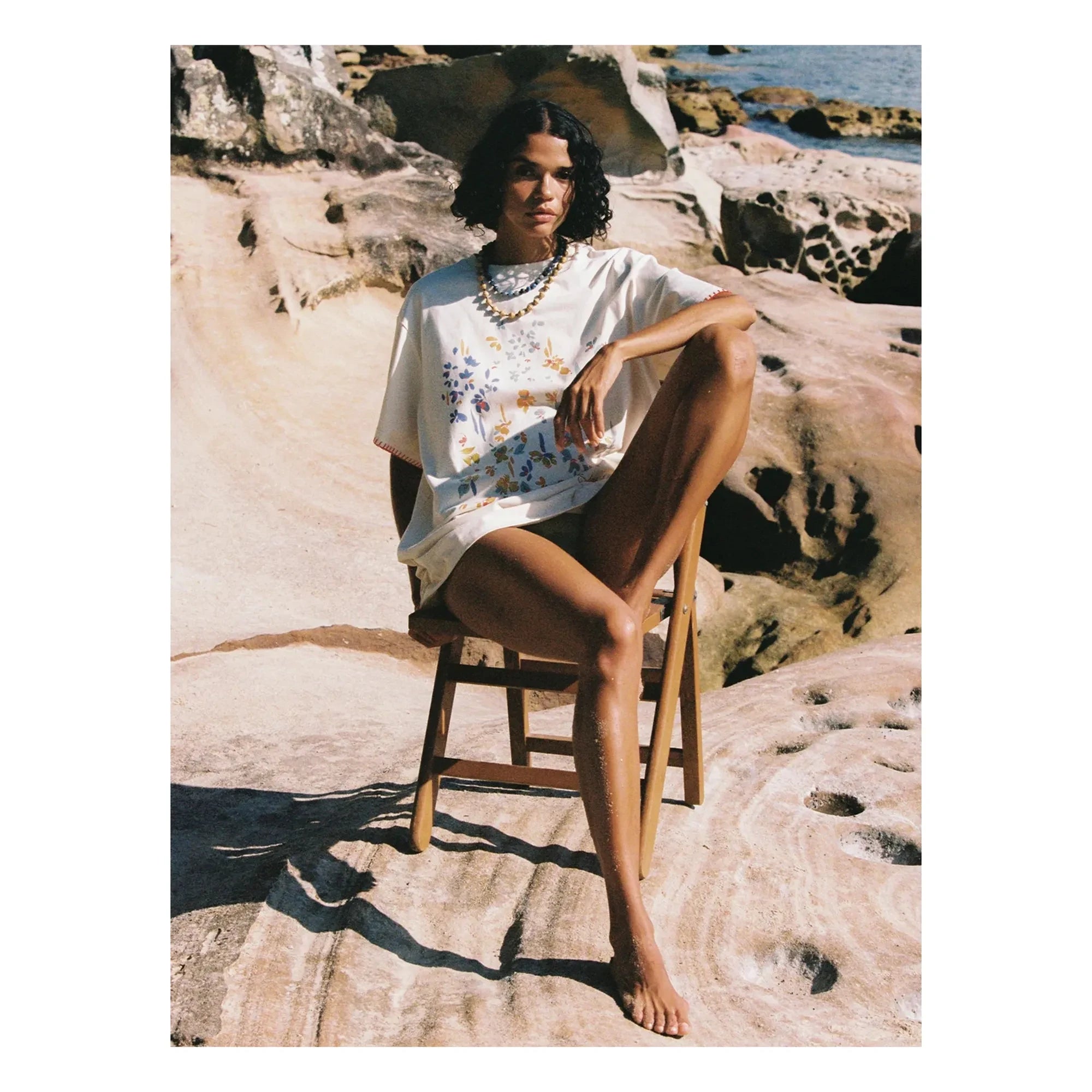 Soleil Soleil - Posy Bio-Baumwoll-T-Shirt | Beige