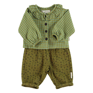 Piupiuchick - Blumenmuster Hose | Oliv