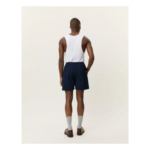 Les Deux – Stan Seersucker Badeshorts | Dunkelblau