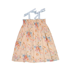 Lilinoa - Babette Fleurie Gerafftes Kleid | Pfirsich