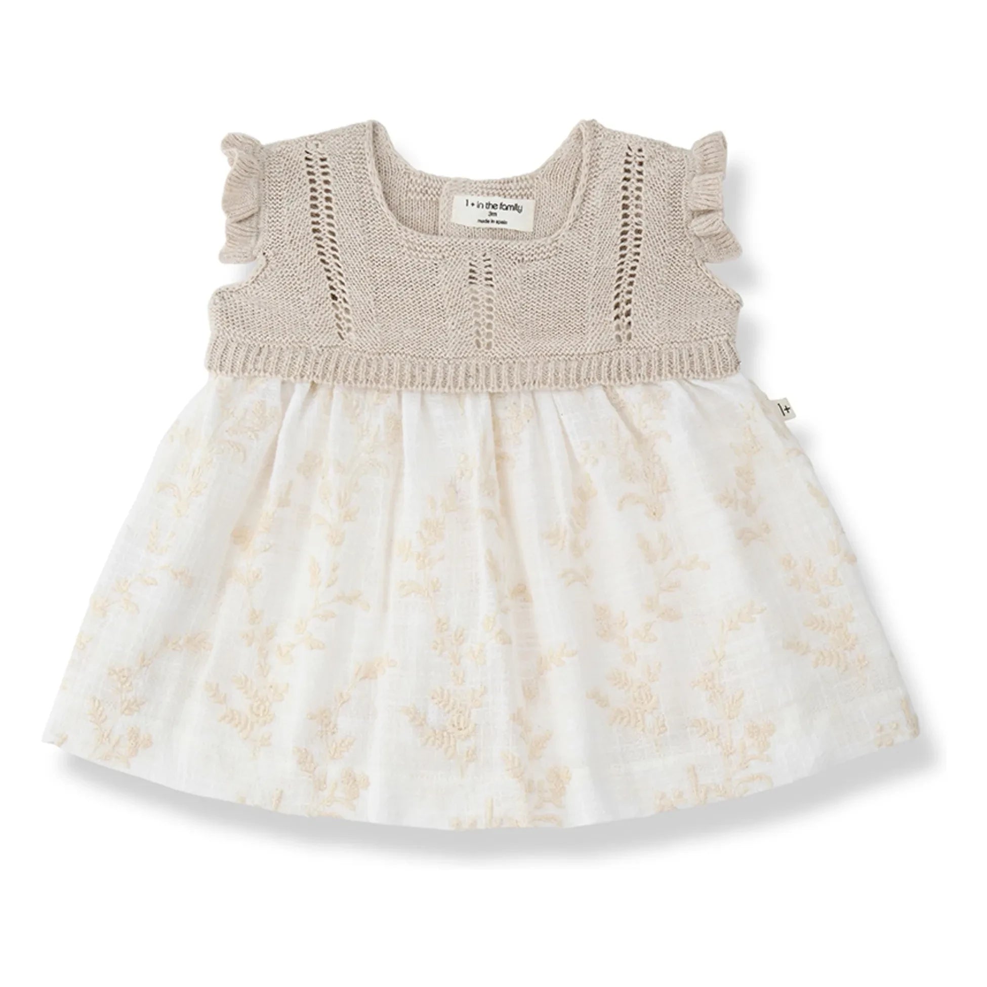 1+ in the family - Soana Besticktes Kleid | Ecru