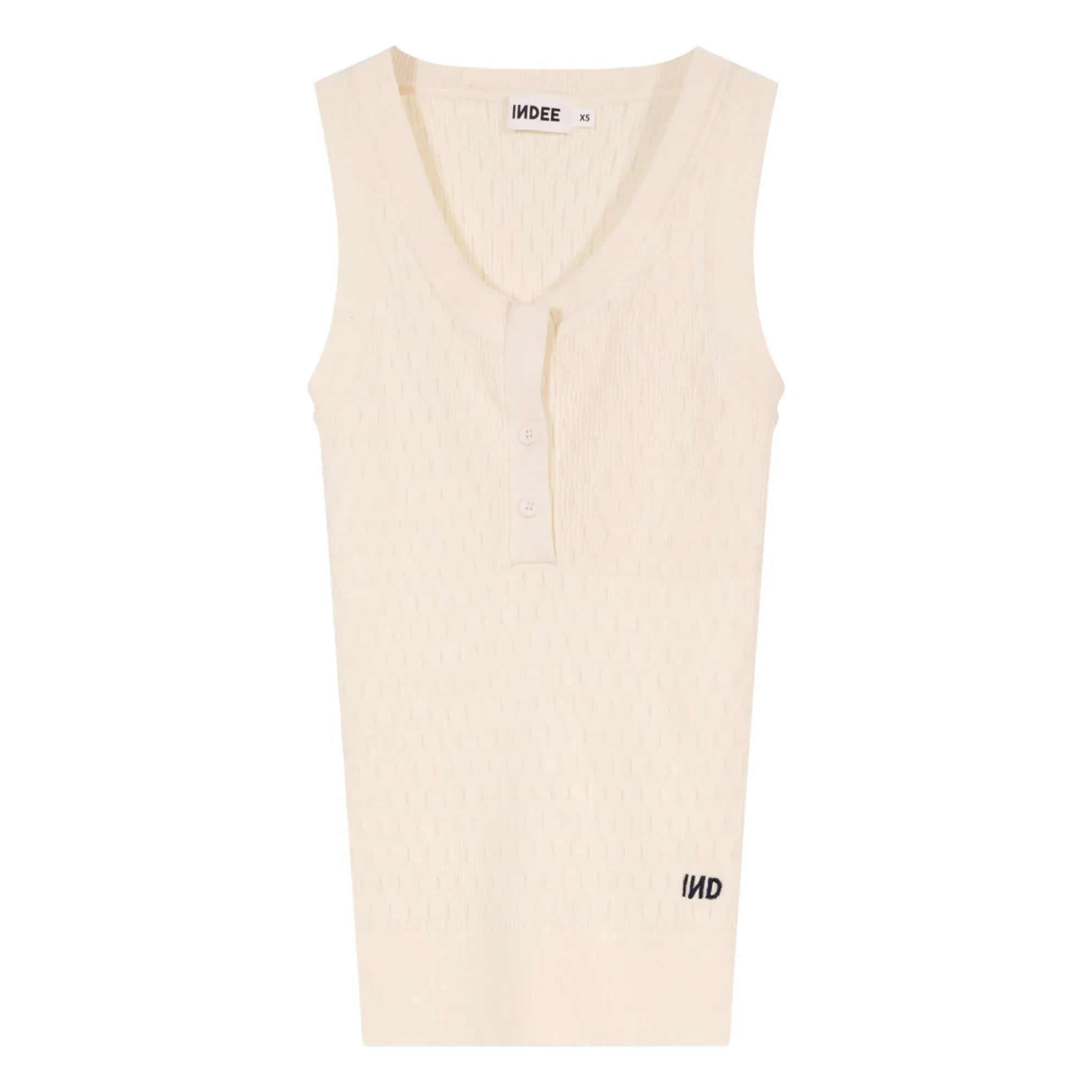 Indee - Volga Geripptes Tanktop | Weiß