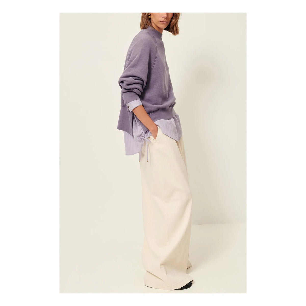 Sessùn - Oliveira Baumwoll-Sweatshirt | Lila