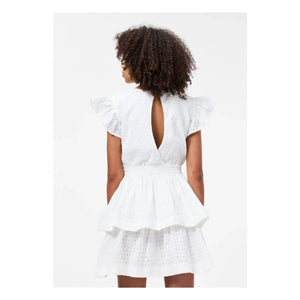 Molo - Carma Bio-Baumwollkleid mit Rüschen | Weiß